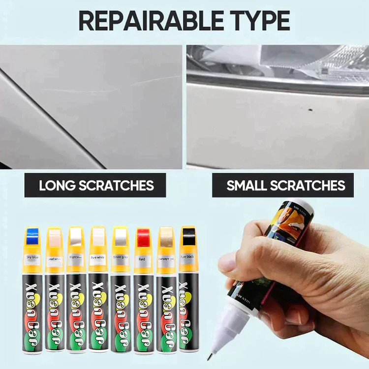 Car Scratch Remover Pen | Quick Dry Automotive Paint for Deep Scratches | Easy Applicator for Cars & Bikes