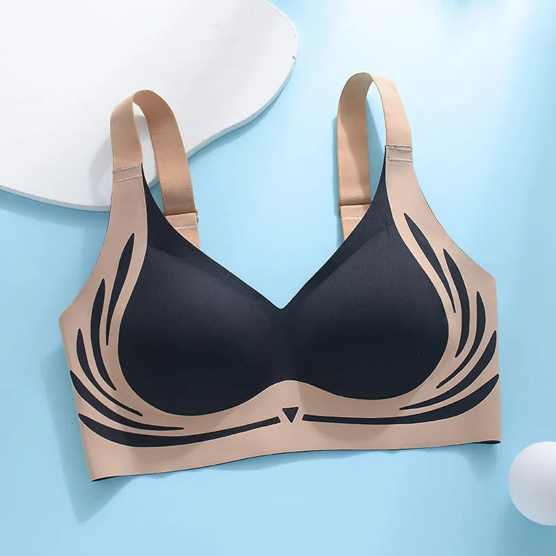 😍🔥Suhana™ London-Paris Premium Designer Edition Anti-Sagging Mega Lift Padded Wireless Bra🥰🔥 ( PACK OF 4 )