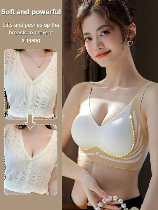😍🔥Suhana™ London-Paris Premium Designer Edition Anti-Sagging Mega Lift Padded Wireless Bra🥰🔥 ( PACK OF 4 )