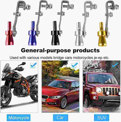 🔥🔊Medium Universal Turbo Sound Noise Exhaust Muffler Pipe Whistle Valve🚗💨