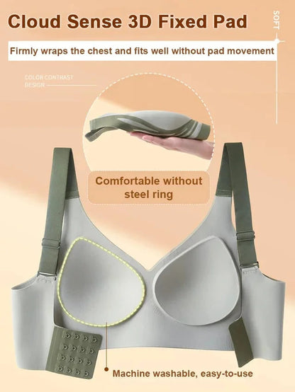 😍🔥Suhana™ London-Paris Premium Designer Edition Anti-Sagging Mega Lift Padded Wireless Bra🥰🔥 ( PACK OF 4 )