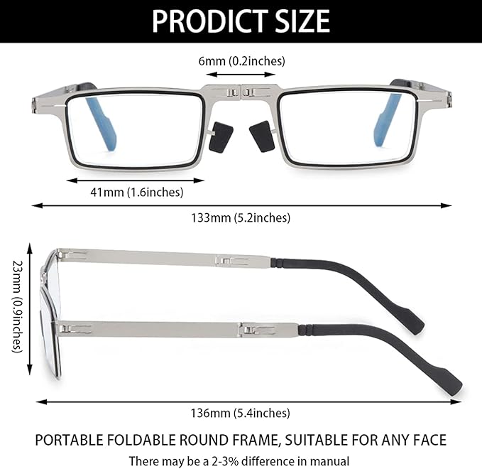 Ultra Light Material Screwless Foldable Reading Glasses @ Rs. 599/-
