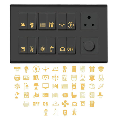 Gold Switch Stickers