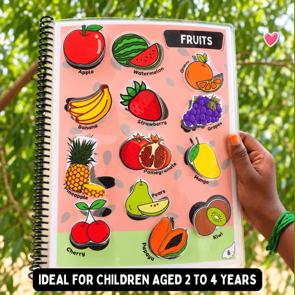 Montessori Quiet Book for Toddlers | 15-in-1 Reusable Busy Book
