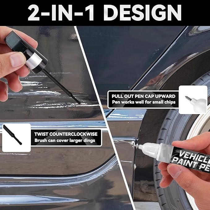 Car Scratch Remover Pen | Quick Dry Automotive Paint for Deep Scratches | Easy Applicator for Cars & Bikes