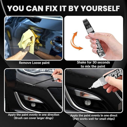 Car Scratch Remover Pen | Quick Dry Automotive Paint for Deep Scratches | Easy Applicator for Cars & Bikes