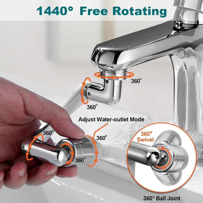 1080° Swivel Faucet Extender with Dual Spray Mode - Buy 1 Get 1 Free