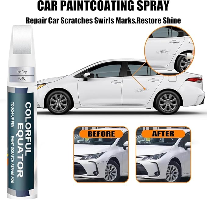 Car Scratch Remover Pen | Quick Dry Automotive Paint for Deep Scratches | Easy Applicator for Cars & Bikes