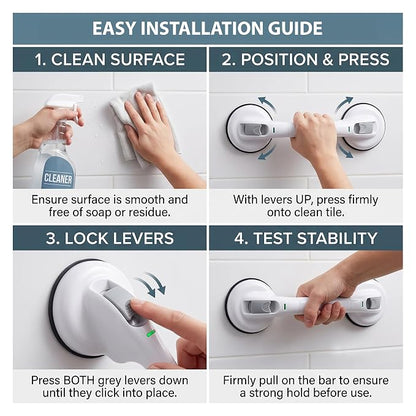 🚿 50% OFF! ✨ Vacuum Suction Bar Handle – No Drilling Anti-Slip Safety Support Handle