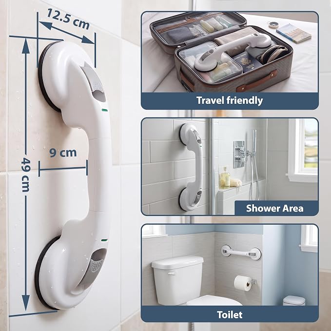 🚿 50% OFF! ✨ Vacuum Suction Bar Handle – No Drilling Anti-Slip Safety Support Handle