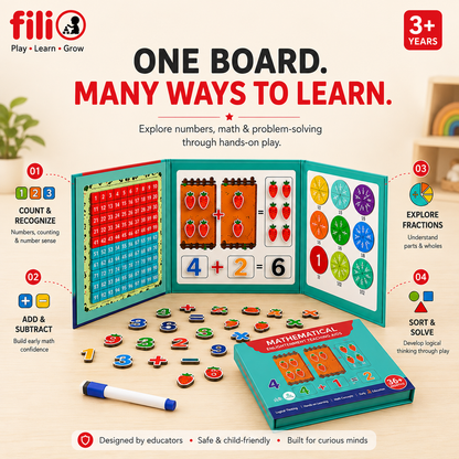 Filio Smart Math & Literacy Board™ | Improve Counting, Reading & Focus | Ages 3+
