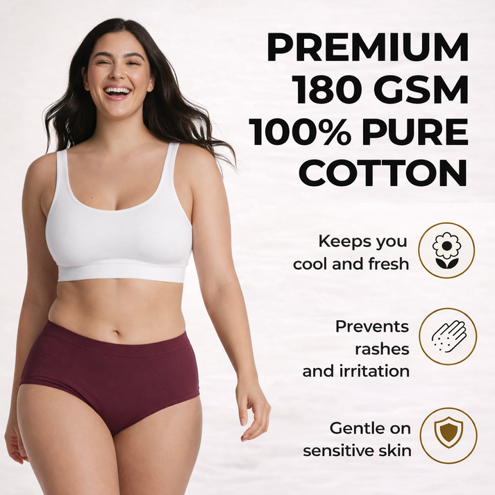 Ultra Period Panty – Leak-Proof Underwear for Maximum Protectionm (Pack of 4)
