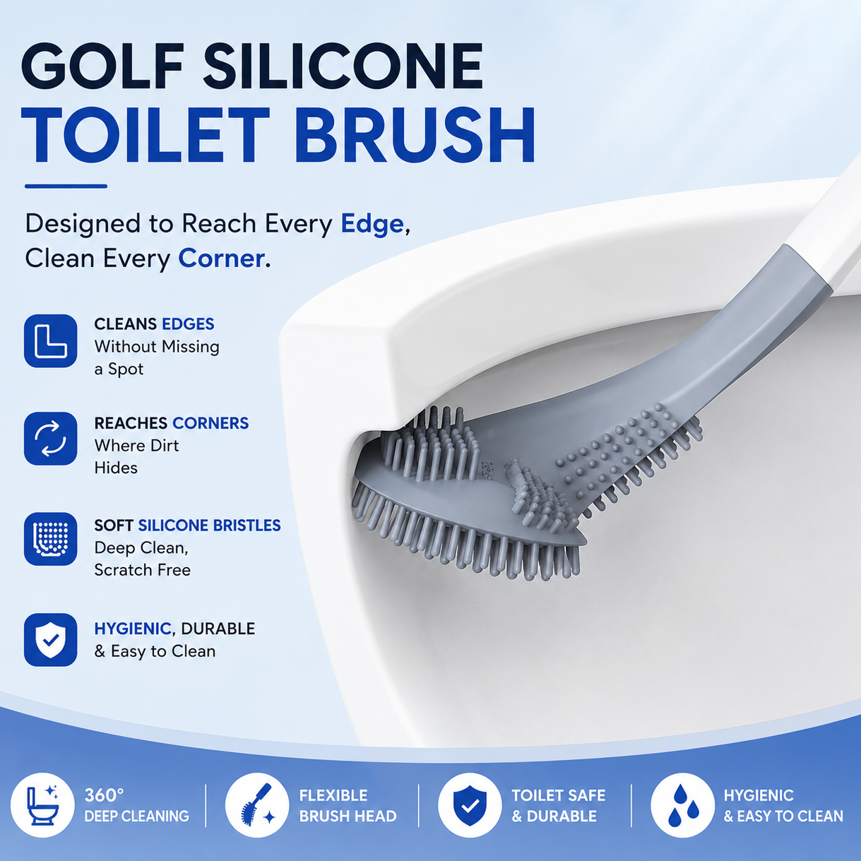 Ultimate Toilet Cleaning Golf Brush | ( BUY 1 GET 1 FREE )