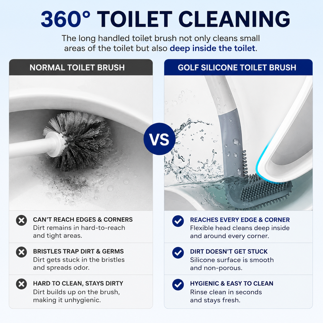 Ultimate Toilet Cleaning Golf Brush | ( BUY 1 GET 1 FREE )