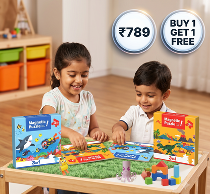 3 in 1 Magnetic Puzzle For Kids | Boosts Creativity | Buy 1 Get 1 FREE