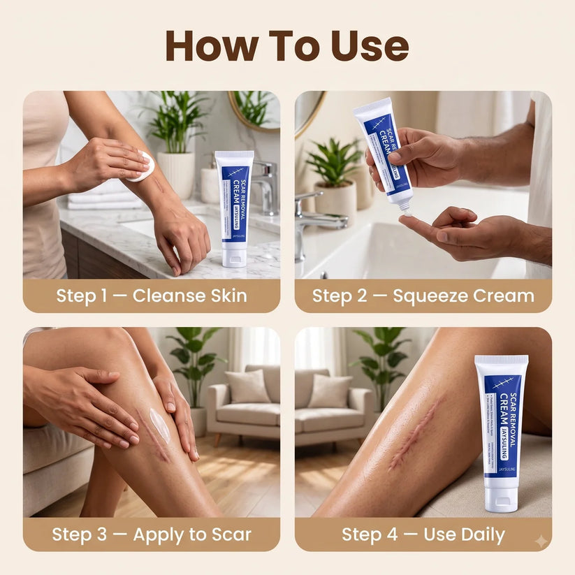 Scar Removal Cream | Keloid & Stretch Mark Care | Softening & Flattening