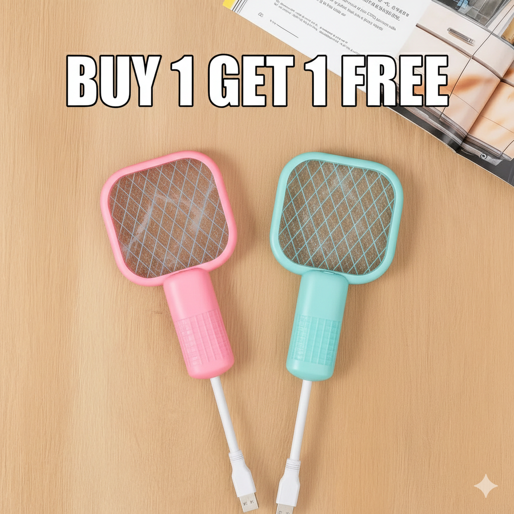 🦟Mosquito Racket - 3 in 1 Mini Electric Fly Swatter Racket and Fly Zapper