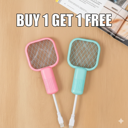 🦟Mosquito Racket - 3 in 1 Mini Electric Fly Swatter Racket and Fly Zapper