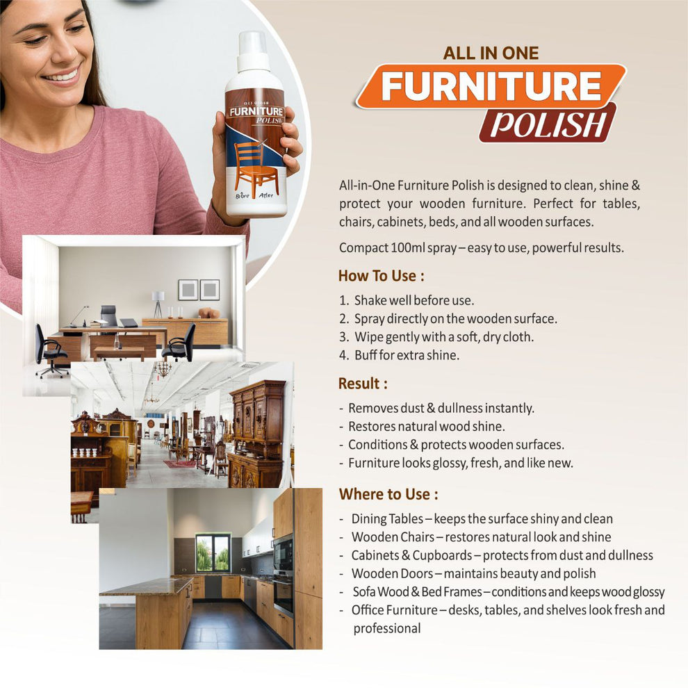Natural Beeswax Spray Furniture Polish and Cleaner Spray (BUY 1 GET 3 FREE)