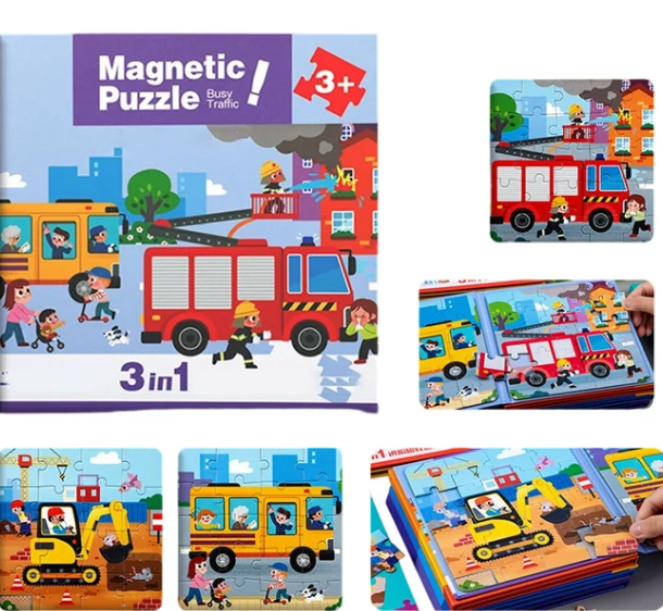 3 in 1 Magnetic Puzzle For Kids | Boosts Creativity | Buy 1 Get 1 FREE
