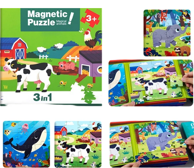 3 in 1 Magnetic Puzzle For Kids | Boosts Creativity | Buy 1 Get 1 FREE