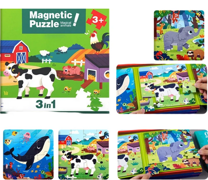 3 in 1 Magnetic Puzzle For Kids | Boosts Creativity | Buy 1 Get 1 FREE