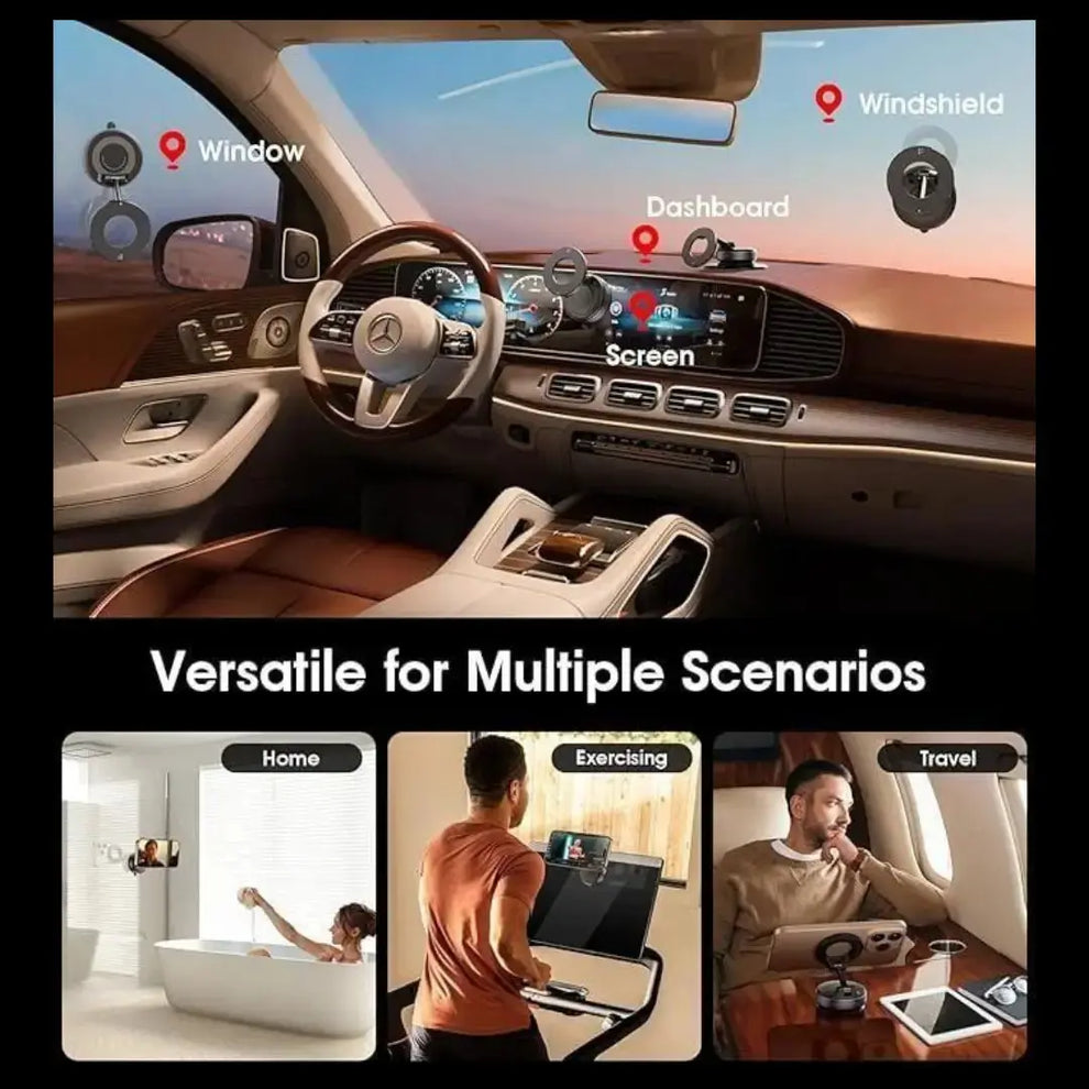 Car Dashboard Phone Holder 360° Vacuum Magnetic Phone Stand