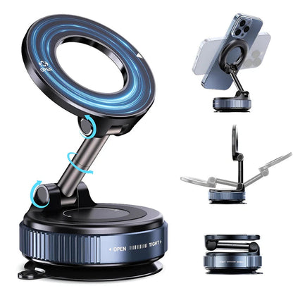 Car Dashboard Phone Holder 360° Vacuum Magnetic Phone Stand